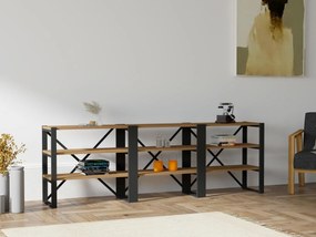 Măsuță consolă Mebapu (Nuc + negru) . 1093537