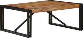 vidaXL Masuta de cafea multicolora 80x80x35 cm lemn masiv recuperat