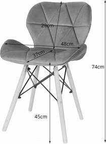 Scaun de masa Culoare roz, LAGO VELVET