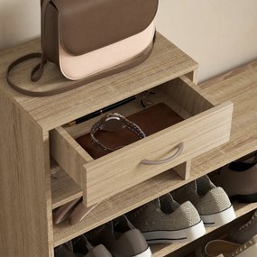 HOMCOM Set Mobilier cu 2 Rafturi Reglabile, 90x24x177 cm, Lemn Natural | Aosom Romania