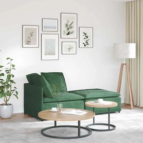 vidaXL Canapea modulară cu taburet și perne, verde închis