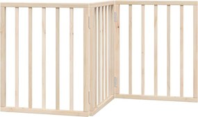 vidaXL Poartă de acces pentru câini pliabilă, 3 panouri, 150 cm, lemn de plop