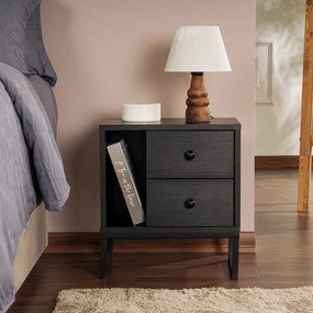 Noptieră Glimmer Wood Black