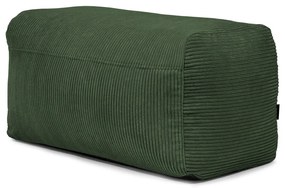 Fotoliu bean bag verde cu tapițerie din catifea reiată Plus 100 Lounge – SLOWDOWN