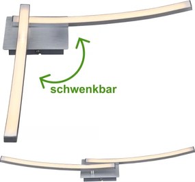 Plafonieră LED 2x 6W, 230V, 3000K, crom mat
