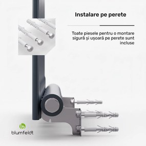 Blumfeldt Ontario, radiator, 180 x 45, racord lateral de 1/2", montare pe perete, 485 W