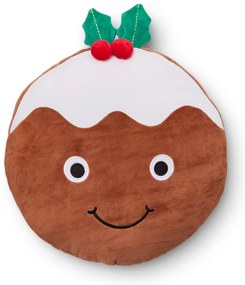 Pernă decorativă din pluș 35x35 cm cu model de Crăciun Christmas Pudding – Catherine Lansfield