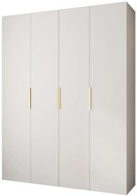 Dulap de haine 190 cm Carmela 50-4 (alb + Auriu). 1126846