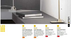 Lampa LED de birou reglabila cu baterie FALTO anthracite
