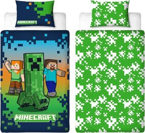 Lenjerie de pat pentru copii MINECRAFT HEROES colorata Dimensiune lenjerie de pat: 70 x 80 cm | 140 x 200 cm
