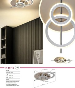 Plafoniera LED metal sampanie NORRIS
