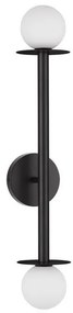 Aplica cu 2 surse de iluminat design modern Pielo negru