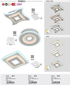 Plafoniera LED design modern Taneli 20x20cm