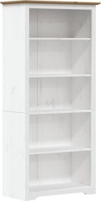 vidaXL Bibliotecă BODO, maro, 82x40x173 cm, lemn masiv pin, 5 rafturi