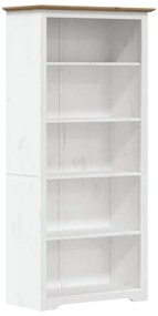 355081 vidaXL Bibliotecă BODO, maro, 82x40x173 cm, lemn masiv pin, 5 rafturi