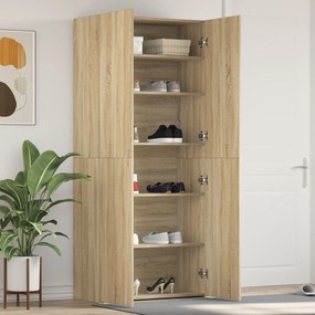 vidaXL Dulap pentru pantofi Stejar Sonoma 80x35,5x180 cm Lemn prelucrat