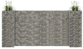 vidaXL Jardinieră gabion in formă de h, sârmă oțel, 260 x 40 x 120 cm