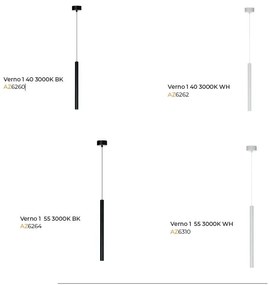 Pendul LED stil minimalist VERNO 1 40 alb 3000K