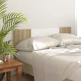 Tablie de pat alb si stejar Sonoma 160x1,5x80cm lemn prelucrat 1, alb si stejar sonoma