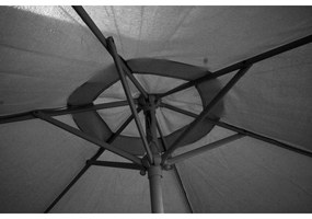 Happy Green Umbrelă de soare cu mâner, gri închis,diametru 230 cm