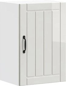 vidaXL Dulap de bucatarie "Lucca" din lemn prelucrat alb lucios