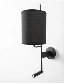 Aplica de perete moderna cu reader LED Yama neagra NVL-9180512