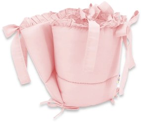BABY NELLYS Mantinel cu volan pentru pat 120 x 60 cm, Royal - roz