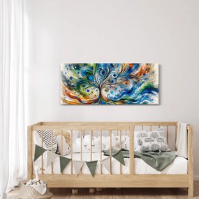 Tablou – Arbore energetic colorat (120x50 cm)