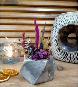 Ghiveci decorativ cu flori artificiale, homs seria A620,17x5.5x9 cm,30353