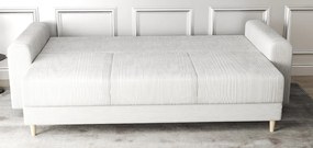 Canapea extensibilă dumonde cu ladă de depozitare si sezut confortabil din spuma high-density, Kronos Zoom Gri 210x100 cm