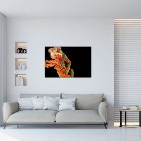Tablou cu cameleon pe creangă (90x60 cm)