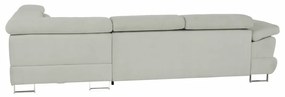 Set canapea cu spaţiu de depozitare, gri deschis, material textil, dreapta, BUTON R