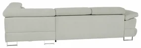 Colţar extensibil, material textil gri deschis, model dreapta, BUTON R