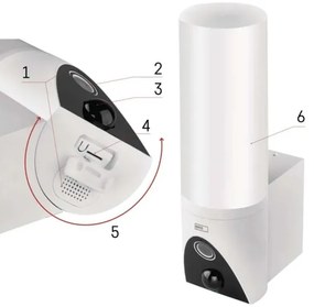 Cameră LED inteligentă de exterior cu sursă de lumină GoSmart LED/12W/230V IP65 Wi-Fi Tuya alb