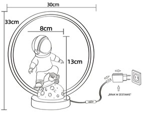 Veioza LED camera copii ASTRONAUTA