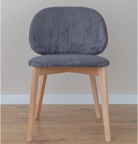 Scaun lemn masiv Nagy Gray Fag Tapițat, 51 × 46 × 79 cm