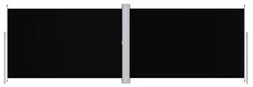 Copertina laterala retractabila, negru, 200x600 cm Negru, 200 x 600 cm