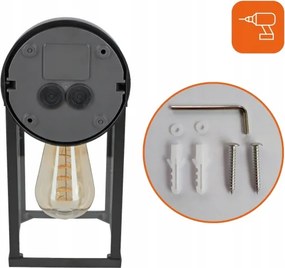 Lampă de perete pentru exterior 1xE27/25W/230V IP54 neagră