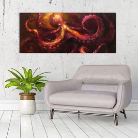 Tablou - Octopus, pictură în ulei (120x50 cm)