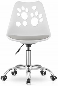 OFERTA Scaun de birou alb-gri PRINT calitatea II