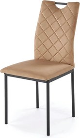Scaun K577, bej - HLR 11, stofa catifelata/otel, 43x53x93 cm