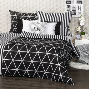 Lenjerie de pat din bumbac 4Home Galaxy, negru, 140 x 200 cm, 70 x 90 cm