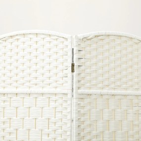 HOMCOM Paravent interior din lemn 4 panouri divizor de cameră pliabil pentru sufragerie dormitor 180 x 180 cm alb | Aosom Romania