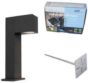Lampă de exterior industrială în picioare antracit 30 cm IP44 - Baleno