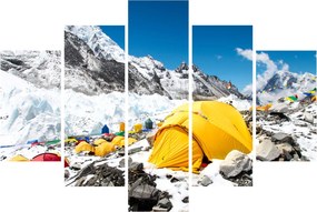 Tablou - Camping la munte (150x105 cm)