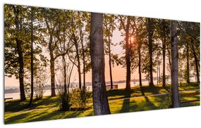 Tablou cu pomi lângă lac (120x50 cm), în 40 de alte dimensiuni noi