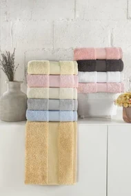 Set prosoape și prosop de corp DELUXE, 3 buc Roz pal / Dusty rose