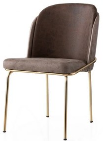 Set de scaune de sufragerie Dore Brown and Gold, 4buc.