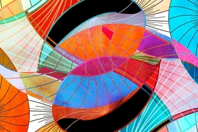 Tablou abstracție viu colorată