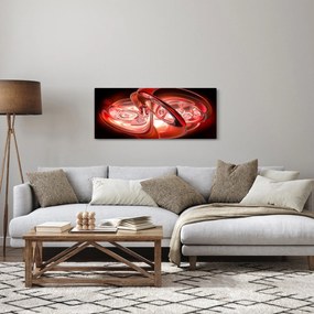 Tabloul - forme roșii (120x50 cm)
